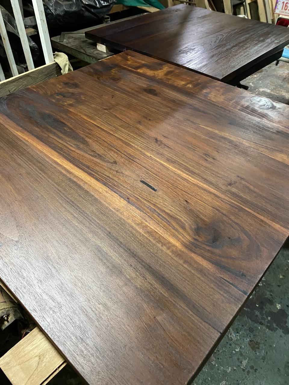 Finished hardwood tabletop